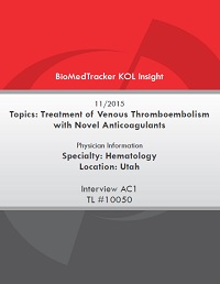 Treatment of VTE - US KOL Interview